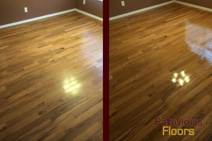 before and after floor refinishing atlanta