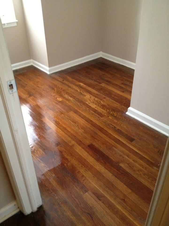 a wood floor after a Fabulous Floors refinishing
