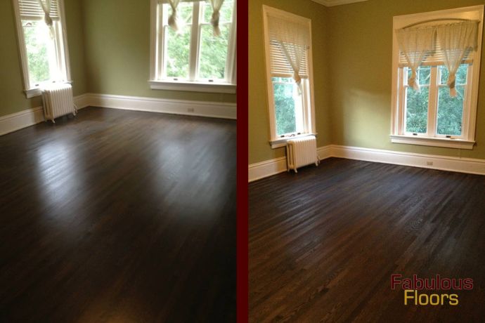 before and after of a resurfacing project in gadsden, al